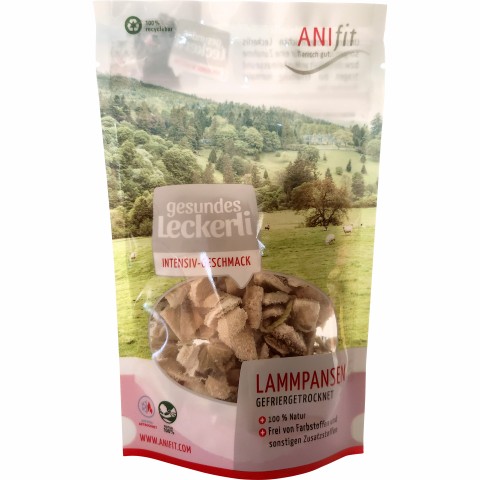 Hund Katze Hundefutter Snacks Lammpansen 20g 1 Stück -1- Anifit